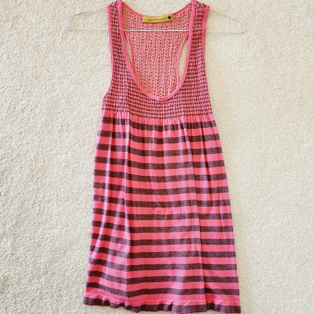 Pink and grey sleeveless top by Weatherproof